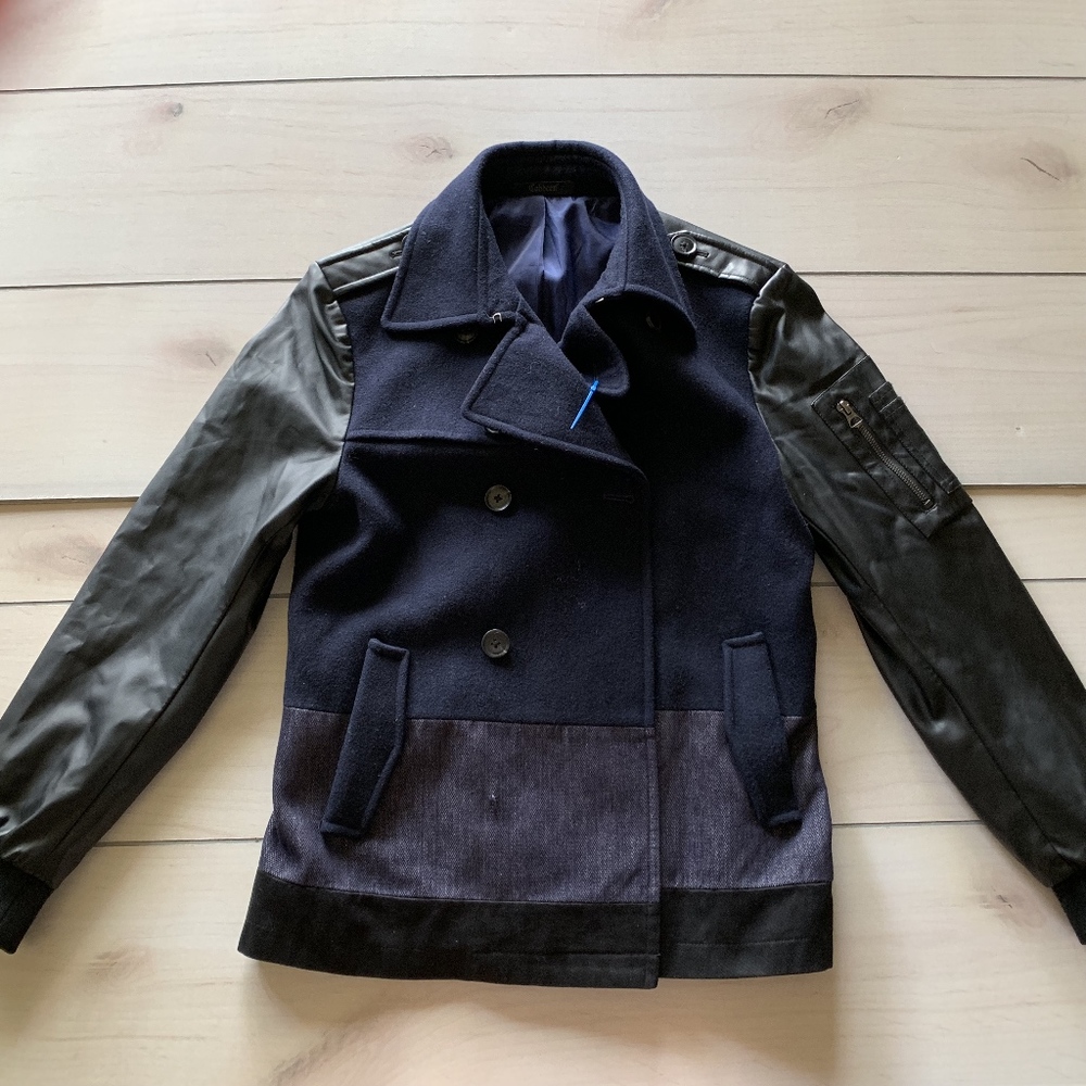 mens cabbeen jacket navy black‎